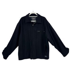 Abercrombie & Fitch Vintage Wool Bomber Jacket Navy Blue Large